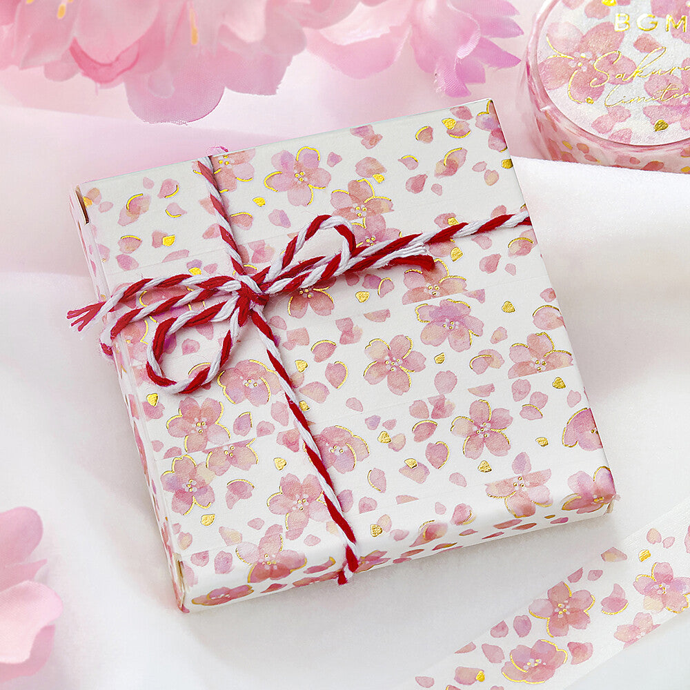 BGM Washi Tape - Foil Stamping - Cherry Blossom - Zerorezakura - Limited Edition