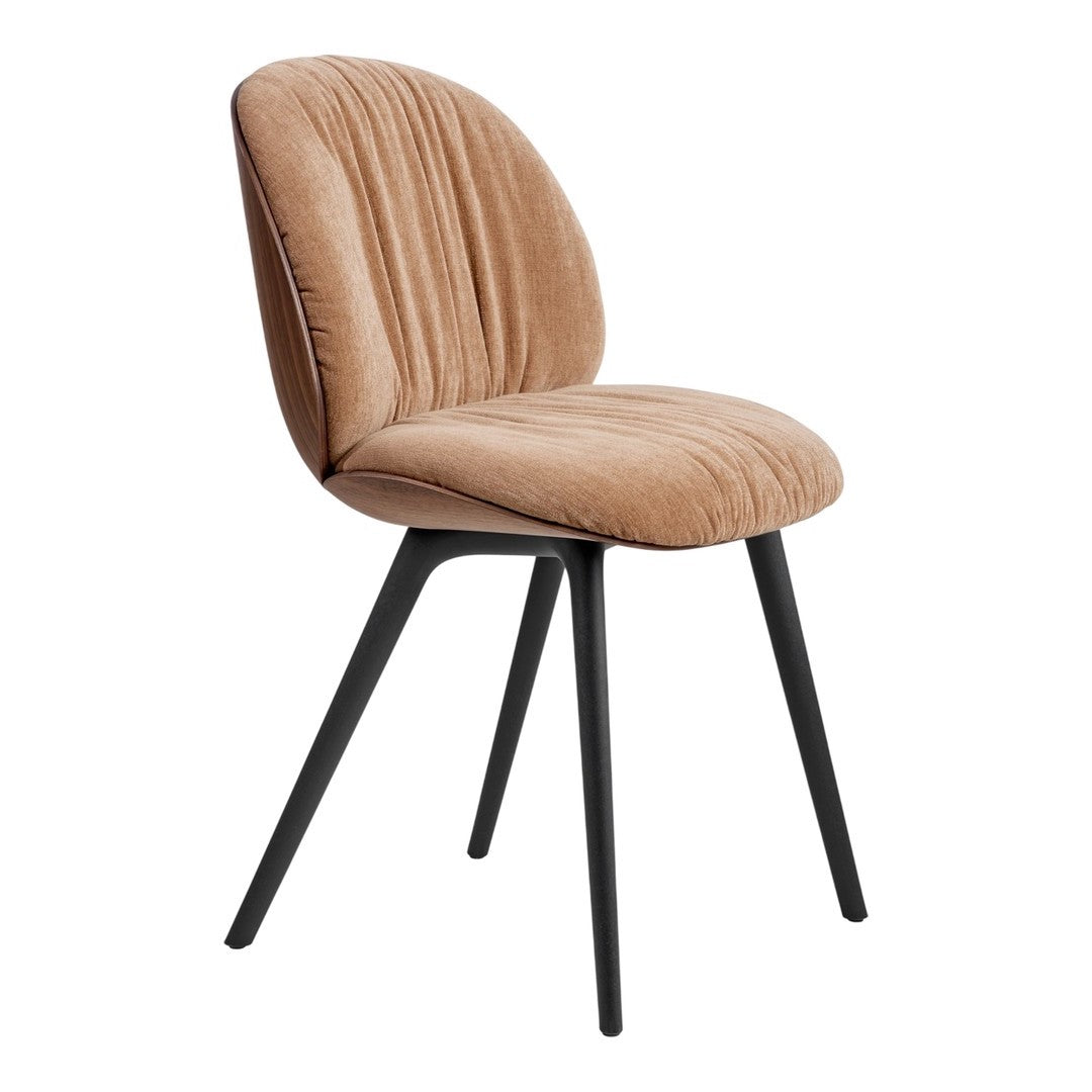 Beetle Soft Dining Chair - Plastic Base - Front Upholstered - Veneer Shell