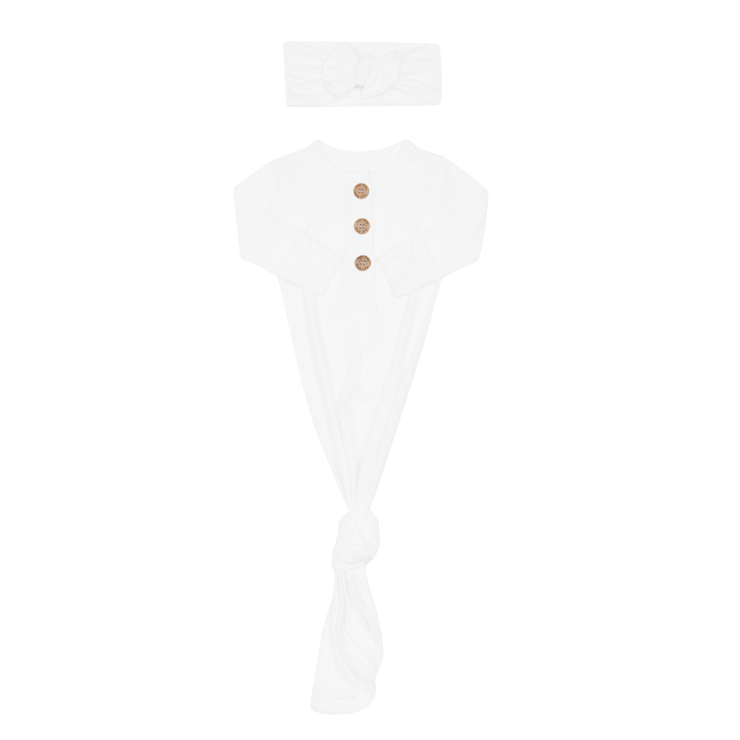 Knotted Gown with Bow Set in Cloud