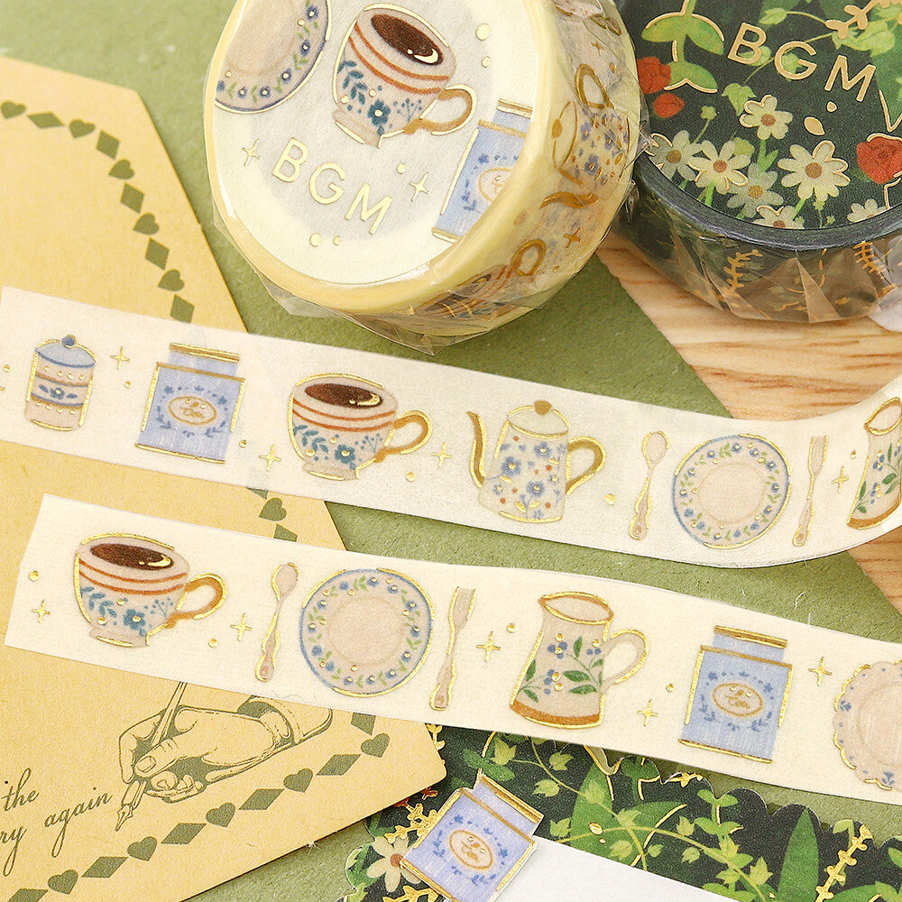 BGM Washi Tape - Foil Stamping Life - Afternoon Tea Set
