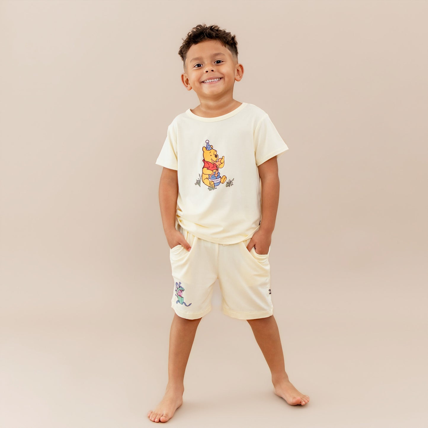 Toddler Basic Tee in Winnie the Pooh on Chamomile