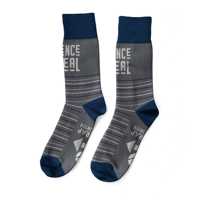CIDRAP Science is Real Socks - Grey / Blue