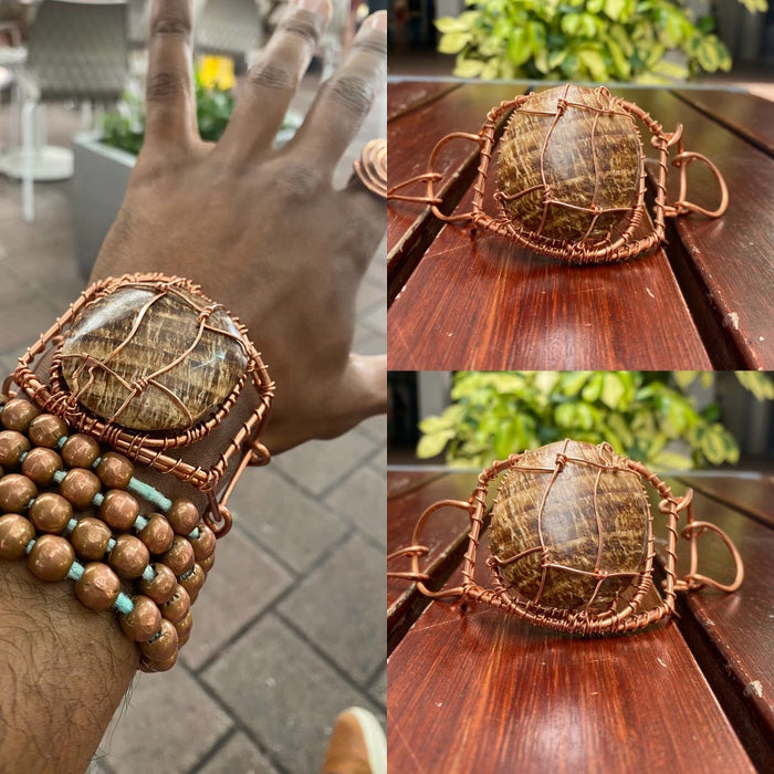 COPPER+ARGONITE ACRLINK BRACELET