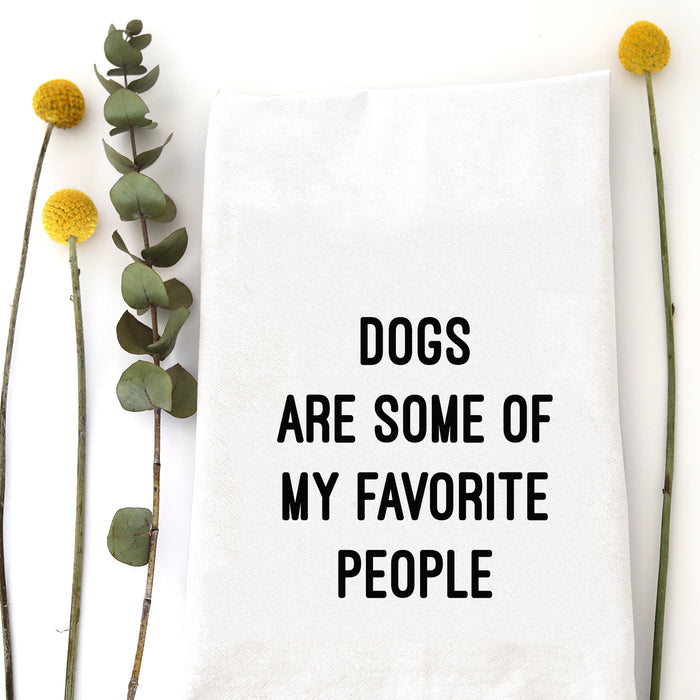 DOGS FAVORITE PEOPLE - TEA TOWEL