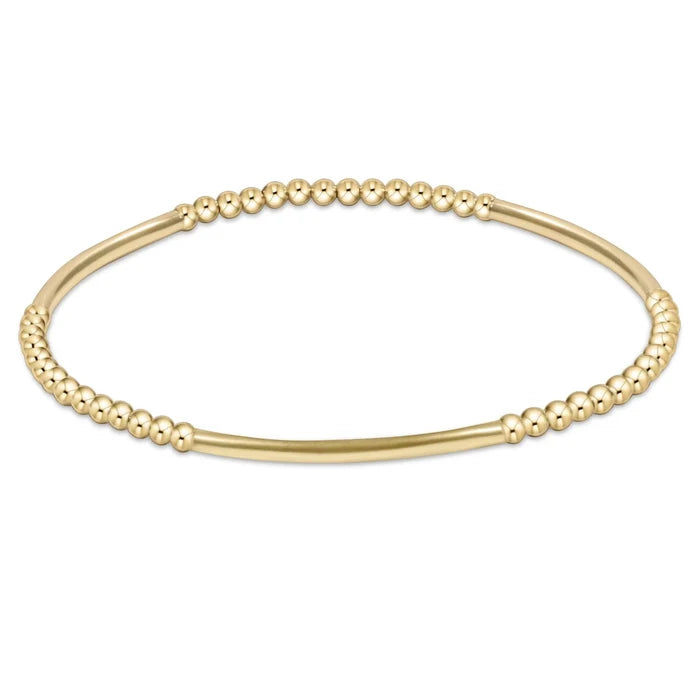 E NEWTON BLISS BAR PATTERN GOLD 2.5MM BRACELET