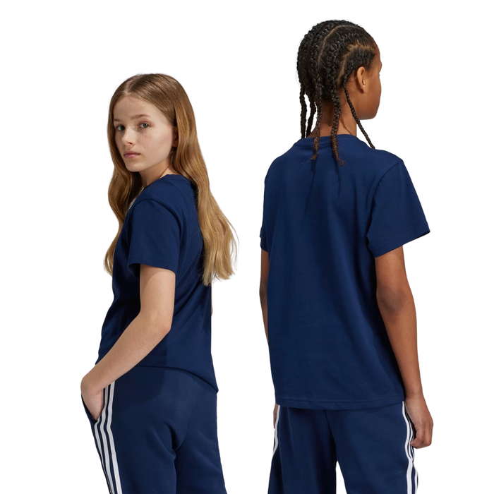 Adidas Kids' Adicolor Trefoil Tee Shirt Navy – IY7417