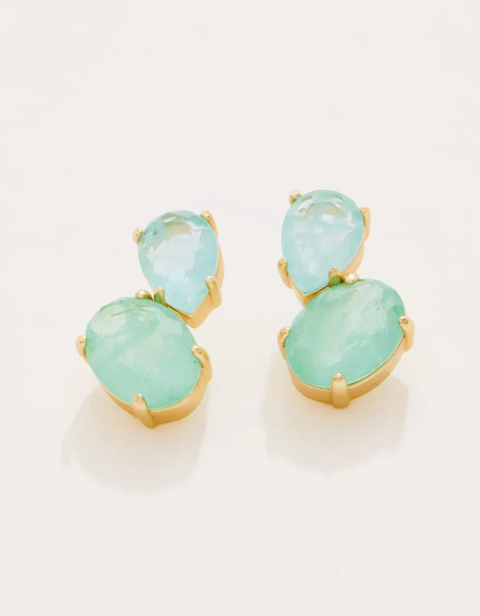 NAIAD DEWDROP STUD EARRINGS - 3 COLORS