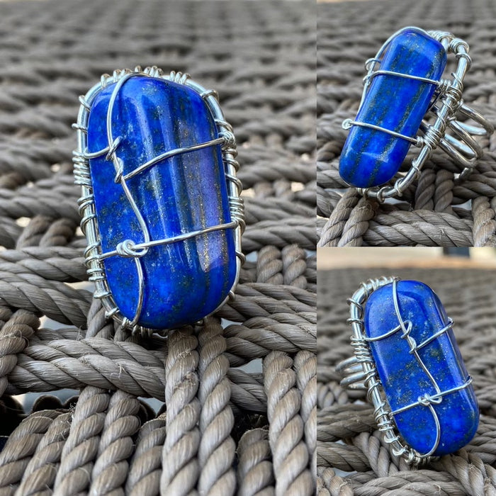 SILVER+LAPIS LAZULI RING