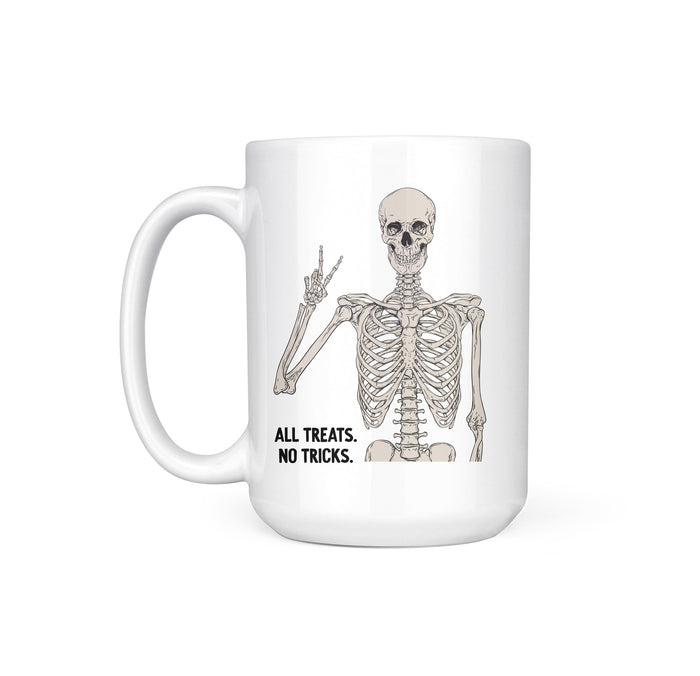 SKELETON ALL TREATS NO TRICKS - MUG