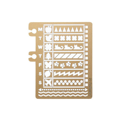 Delfonics Rollbahn Calendar Drawing Template - Gold