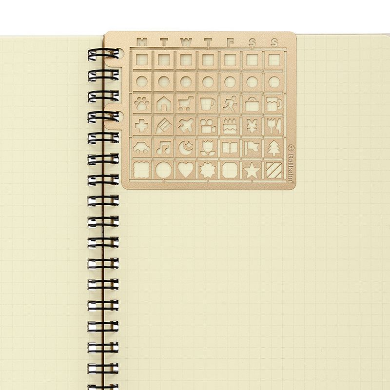 Delfonics Rollbahn Calendar Drawing Template - Gold