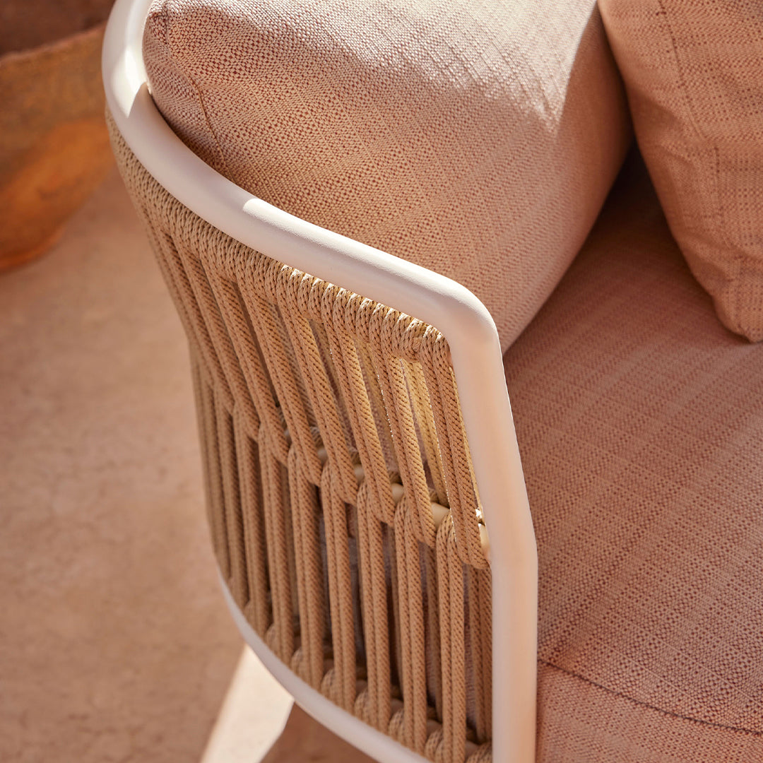 Amba Woven Outdoor 3-Seater Sofa w/ Armrest