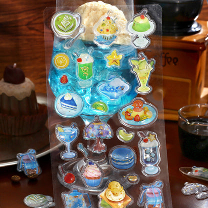 BGM 3D Sticker Sheet - Kyururun - Cafe a la Mode - Shell