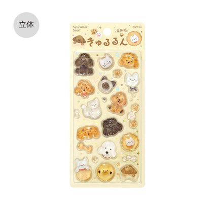 BGM 3D Sticker Sheet - Kyururun - Fluffy Animals