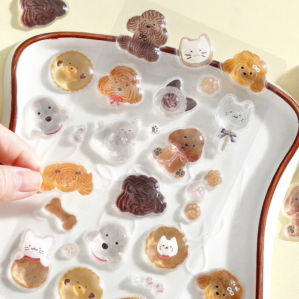 BGM 3D Sticker Sheet - Kyururun - Fluffy Animals