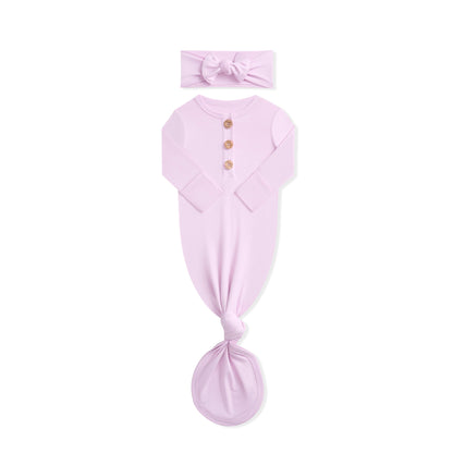 Knotted Gown with Bow Set in Thistle