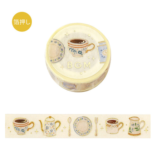 BGM Washi Tape - Foil Stamping Life - Afternoon Tea Set