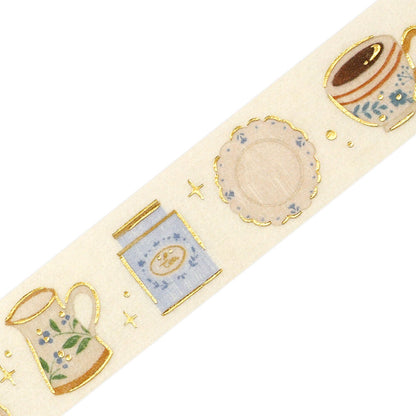 BGM Washi Tape - Foil Stamping Life - Afternoon Tea Set