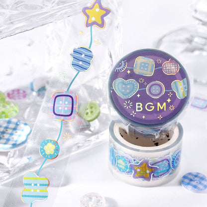 BGM Clear Tape - Foil Stamping Life - Colorful Buttons