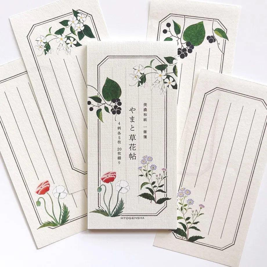 Cozyca - Shikanone - Notepad - Yamato Flower Book - Vertical Ruled