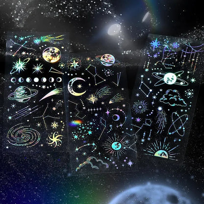 BGM - Foil Stamping Iride Sticker Sheets - Galaxy