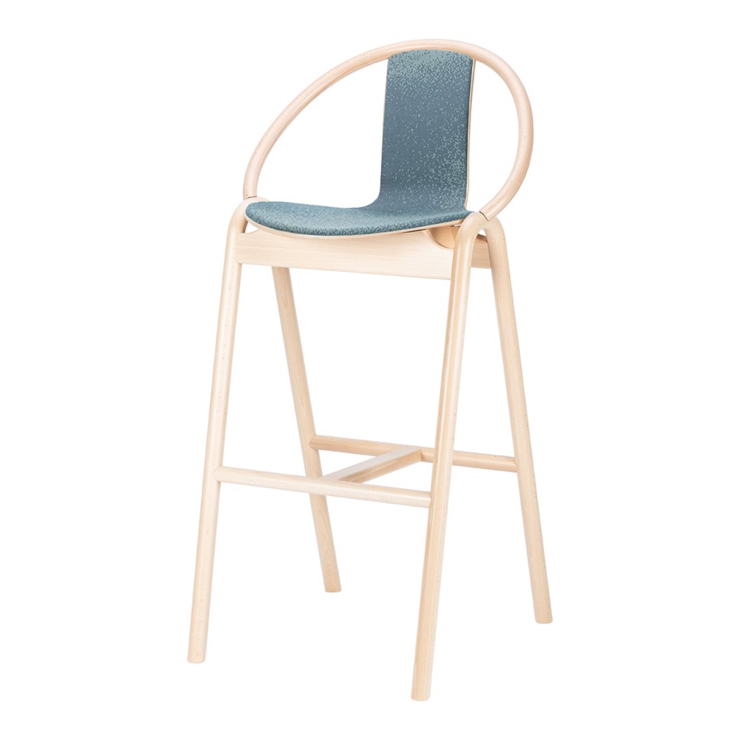 Again Barstool - Upholstered - Beech Frame
