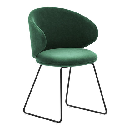 Belle Armchair - Sled Base - Upholstered