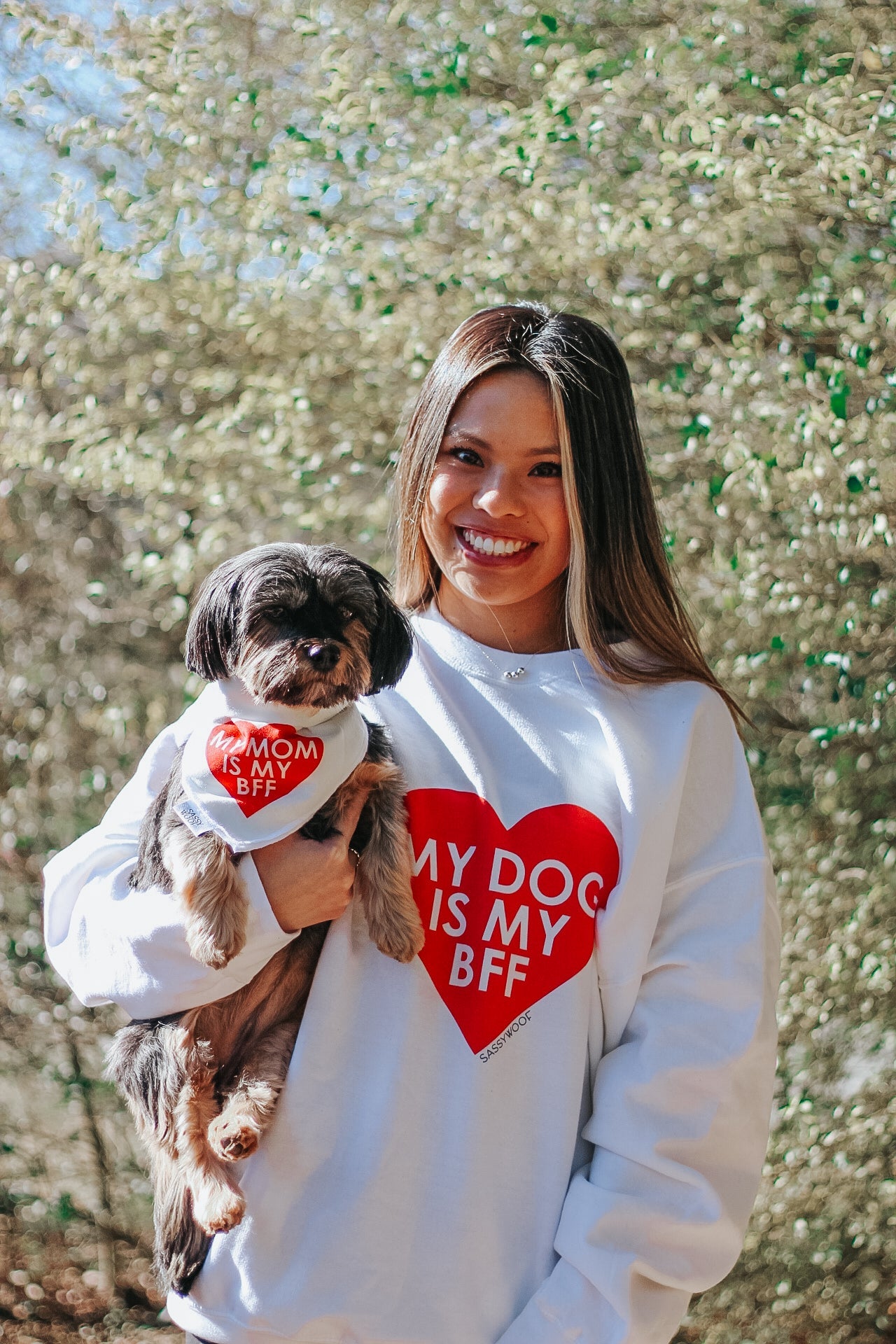 Dog Bandana - My Mom is my BFF (RED)