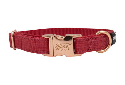Dog Collar Three Piece Bundle - Merlot