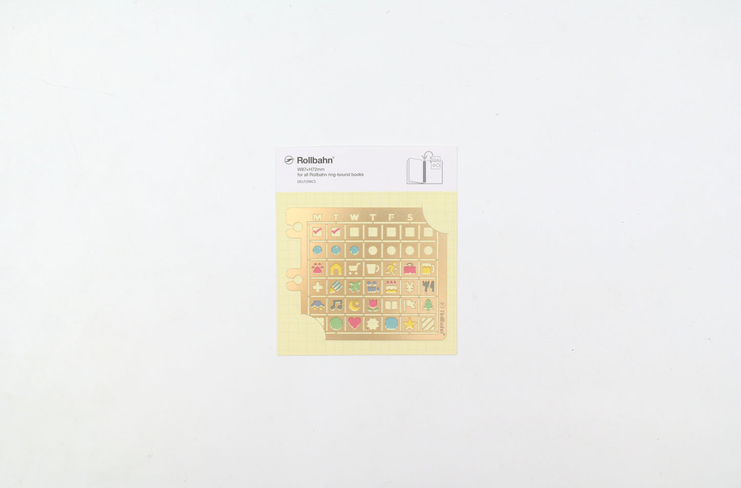Delfonics Rollbahn Calendar Drawing Template - Gold