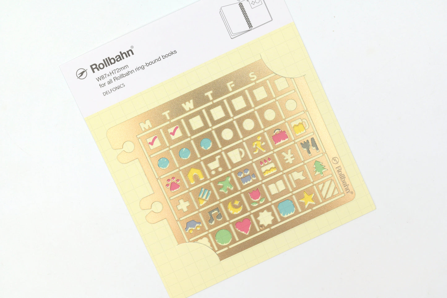 Delfonics Rollbahn Calendar Drawing Template - Gold