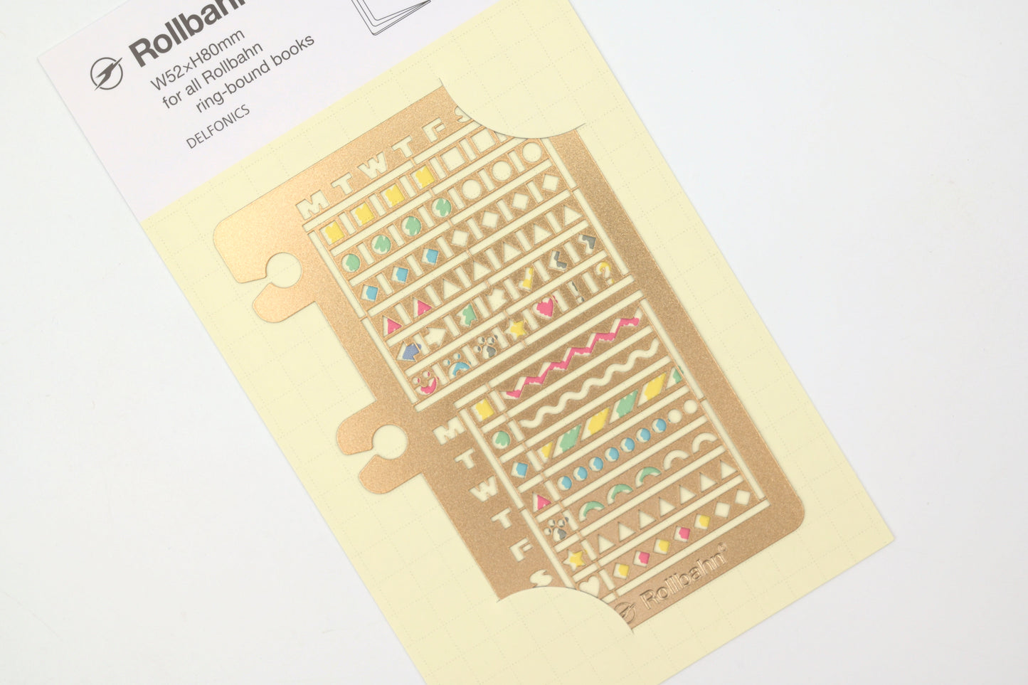Delfonics Rollbahn Calendar Drawing Template - Gold
