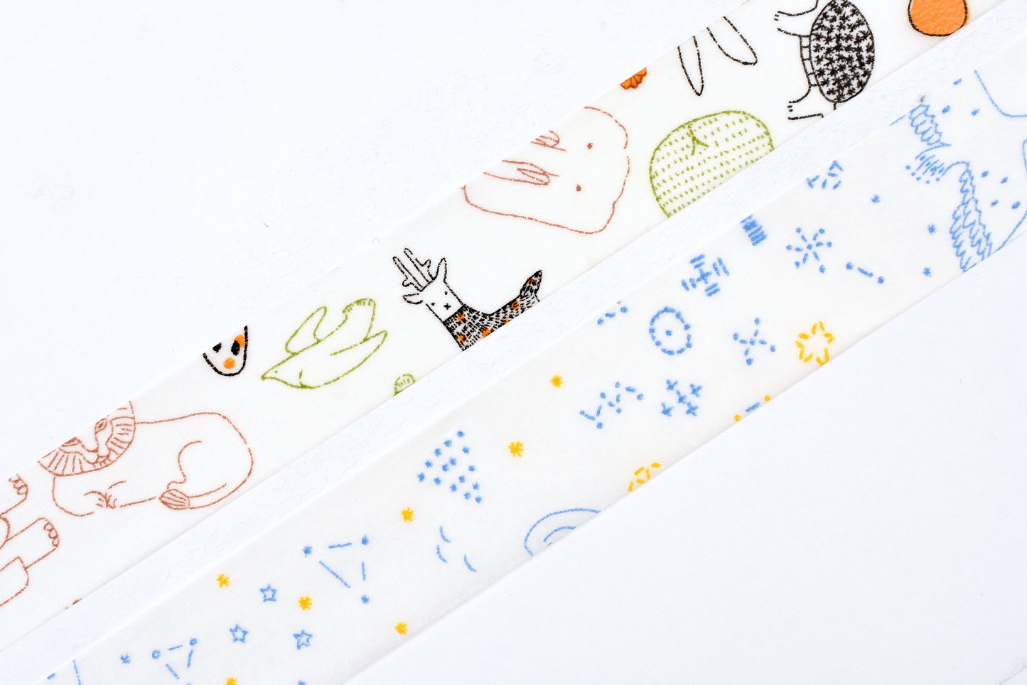 Classiky - Irago Tomomi Masking Tape - Beasts and Starlit Sky - Set of 2