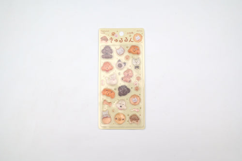 BGM 3D Sticker Sheet - Kyururun - Fluffy Animals
