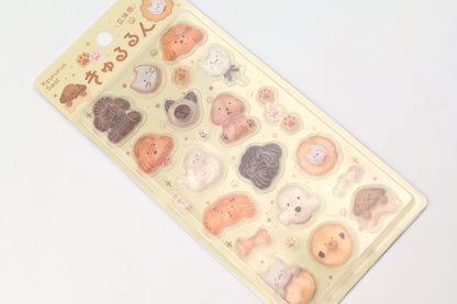 BGM 3D Sticker Sheet - Kyururun - Fluffy Animals