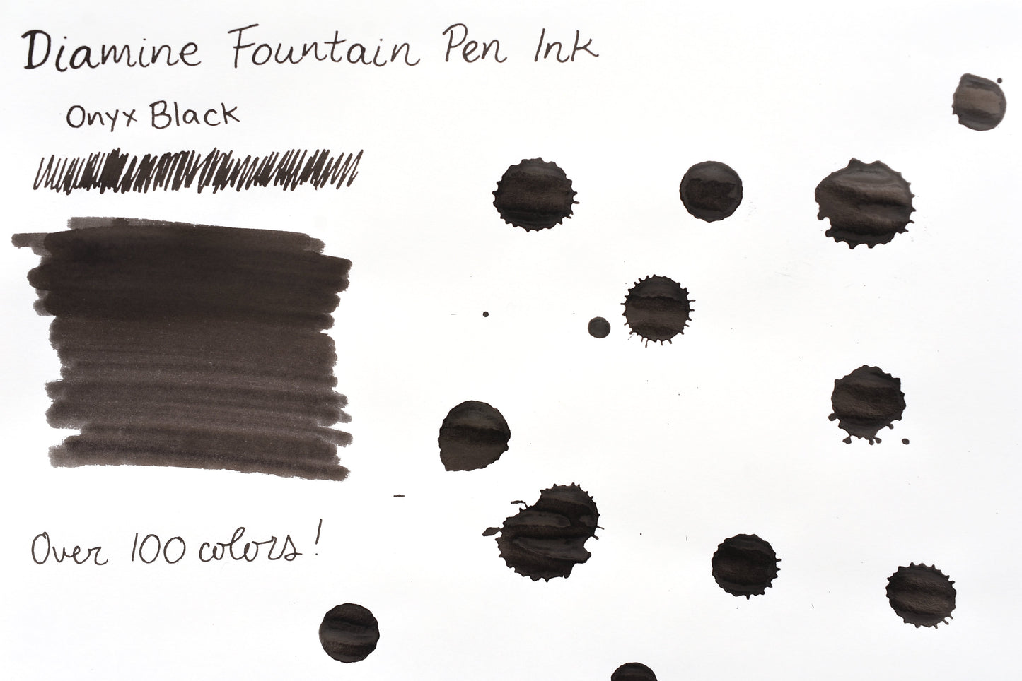 Diamine Fountain Pen Ink - Onyx Black - 30mL