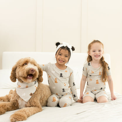 Short Sleeve Pajamas in Fluffy Dog