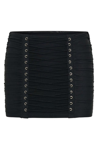 Midnight Drive Mini Skirt Black