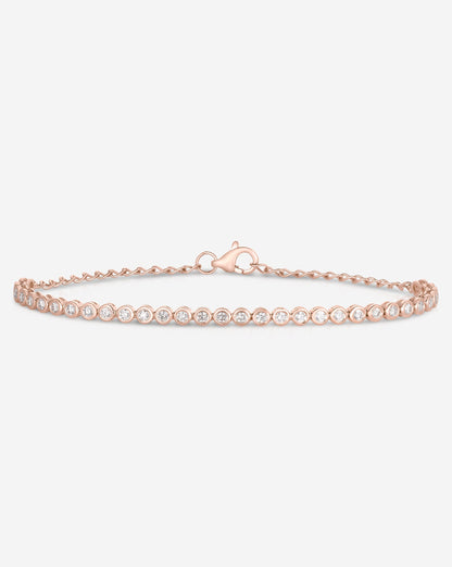 Bezel Mini Diamond Tennis Bracelet