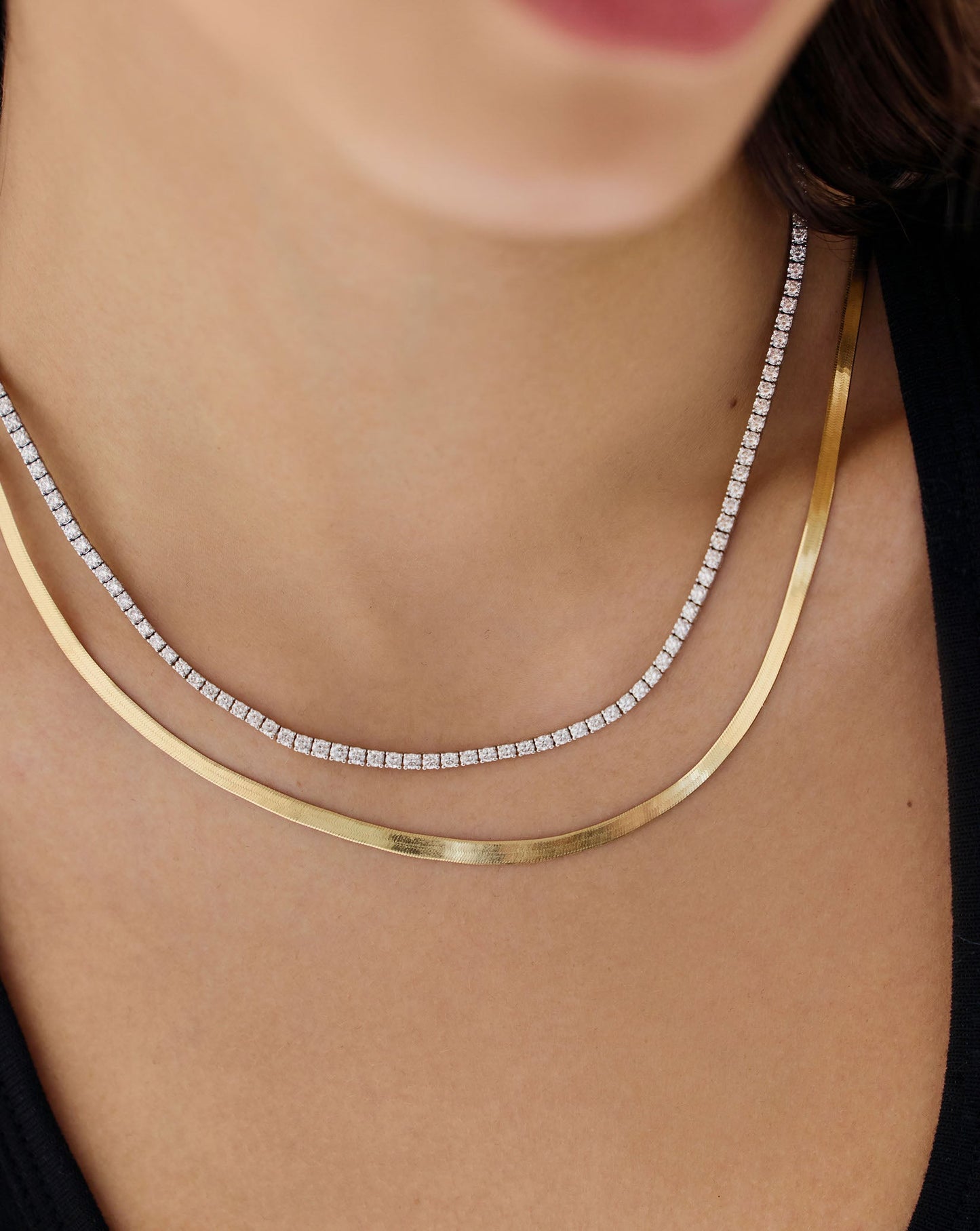 Classic Lab Diamond Tennis Necklace