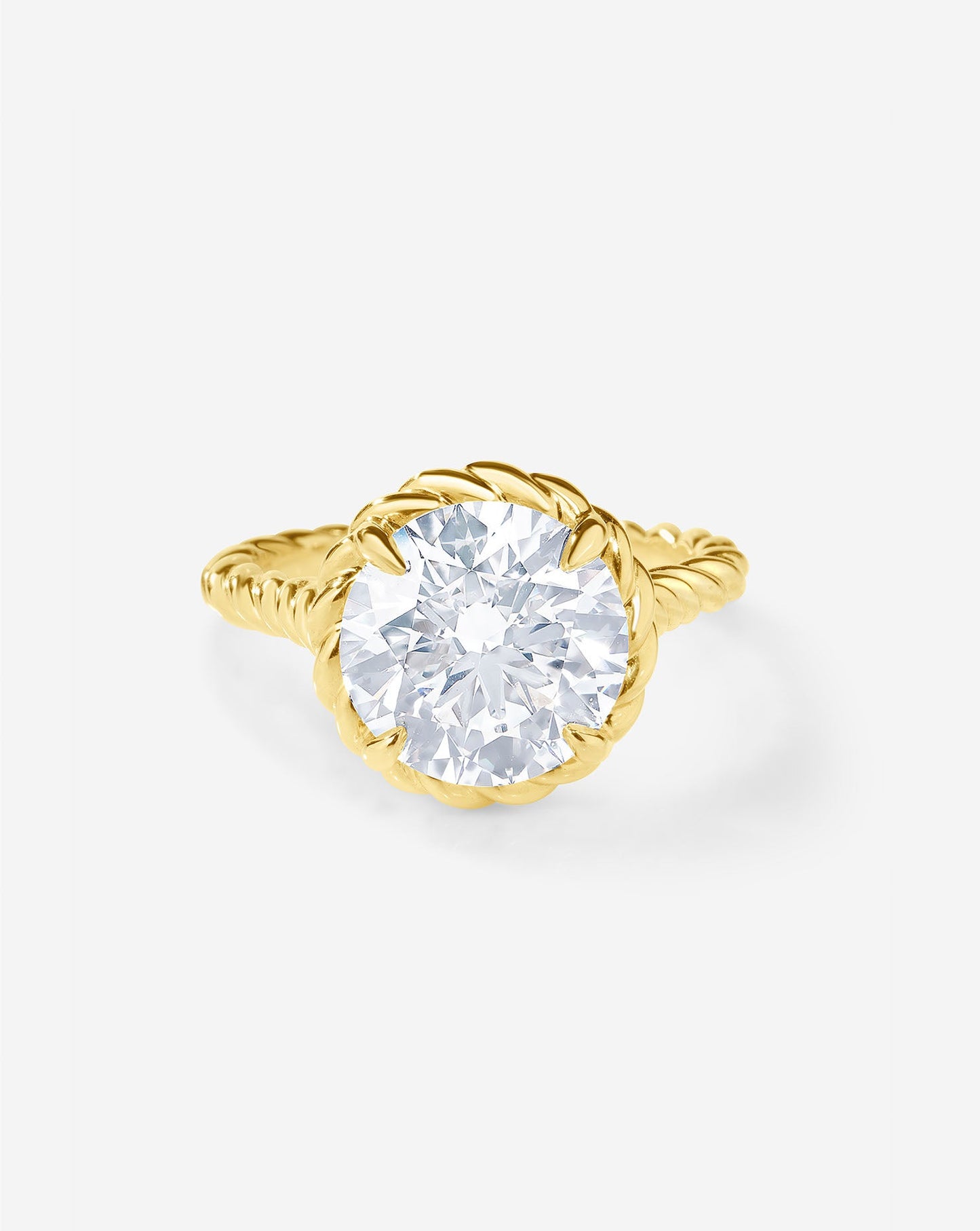 3.21 Round Lab Diamond in Twisted Wrap