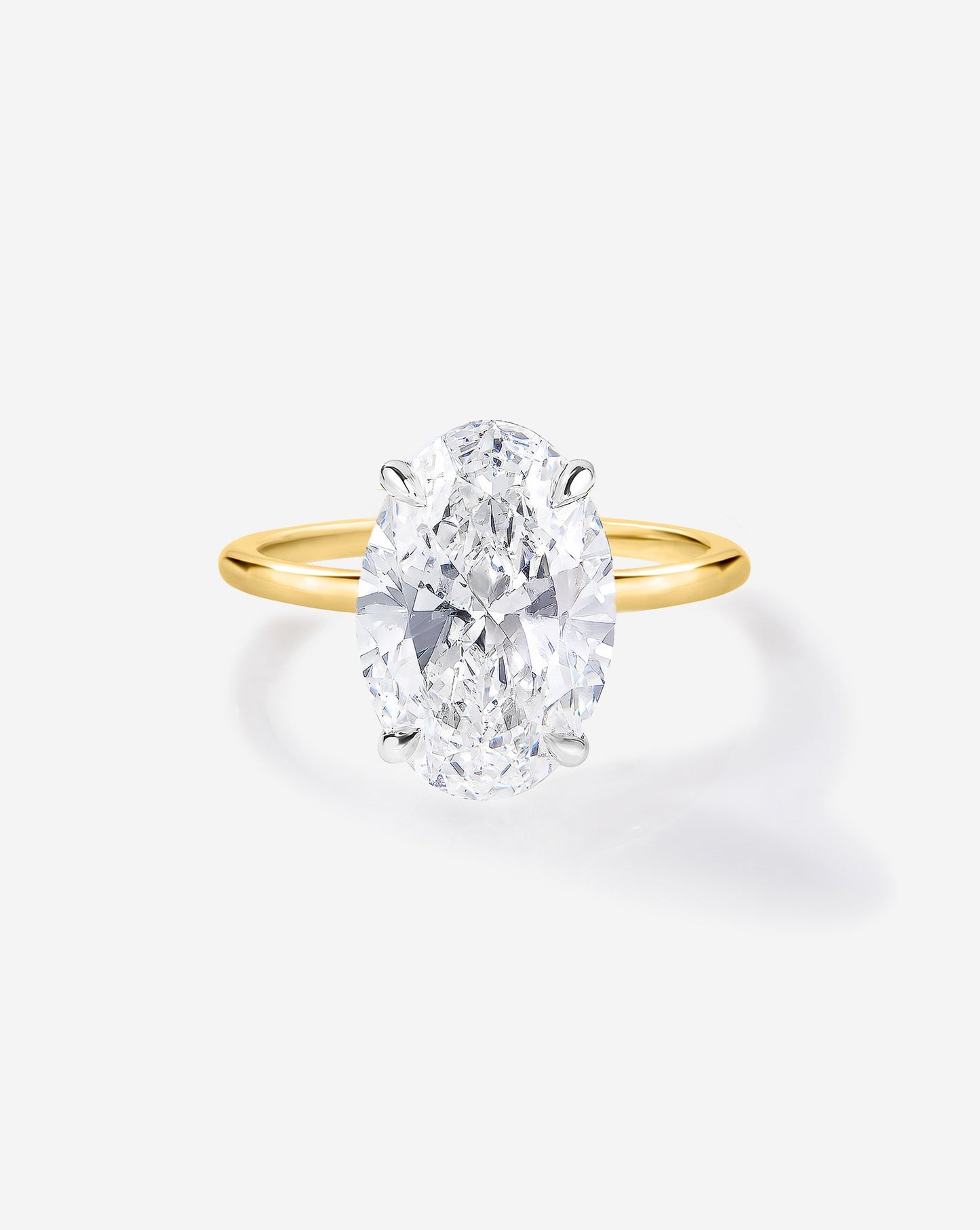 3.10 Oval Lab Diamond in Whisper Thin® Hidden Halo