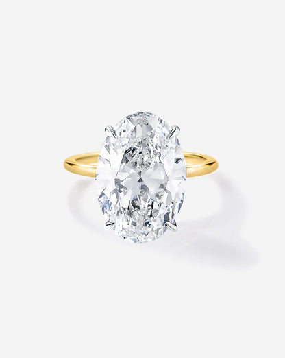 3.49 Oval Lab Diamond in Whisper Thin® Hidden Halo