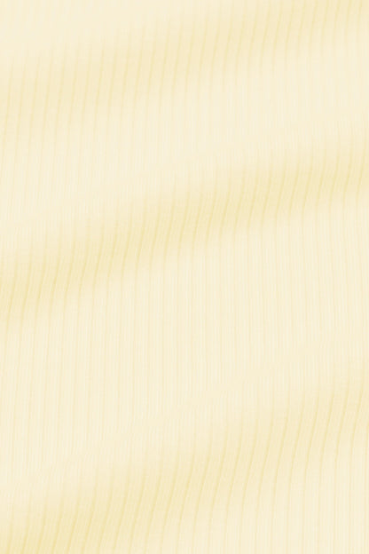 Ribbed Ruffle Zipper Footie in Chamomile