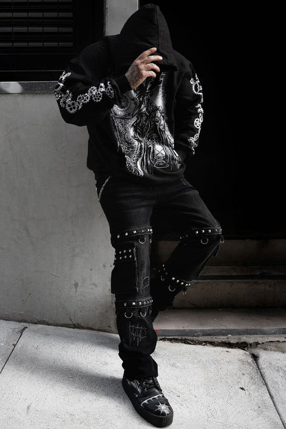 Asylum Scratches Pierced Cargo Pants [Unisex]