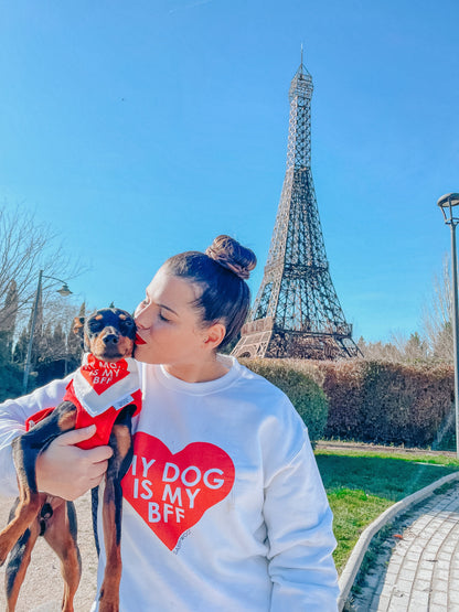 Bundle - BFF Valentine's Sweatshirt & Bandana (RED)