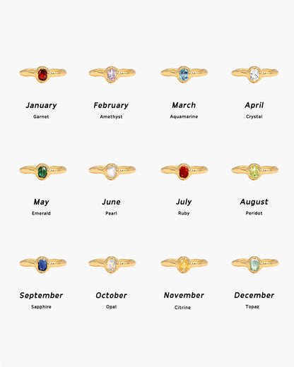 Birthstone Ring in Gold - October