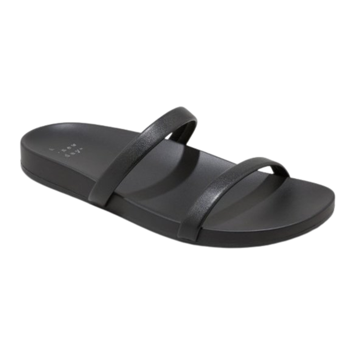 A New Day Women’s Nadine Skinny Strap Sandals Black