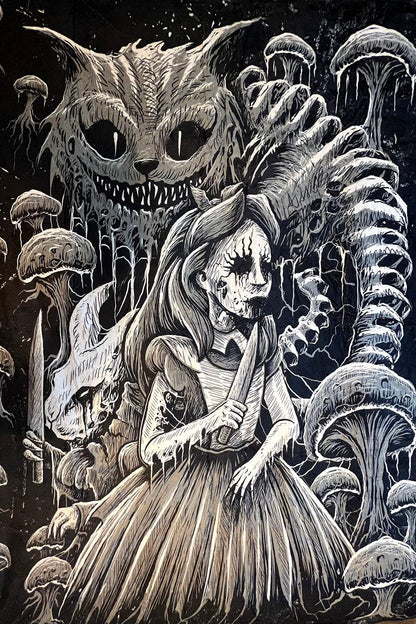 Alice in Murderland Throw Blanket