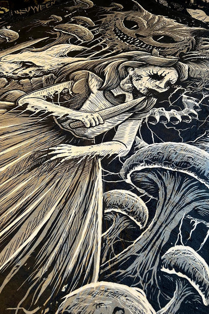 Alice in Murderland Throw Blanket